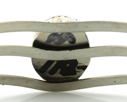 Navajo Bracelet .925 Silver Natural Black Onyx Artist Native American C.90's