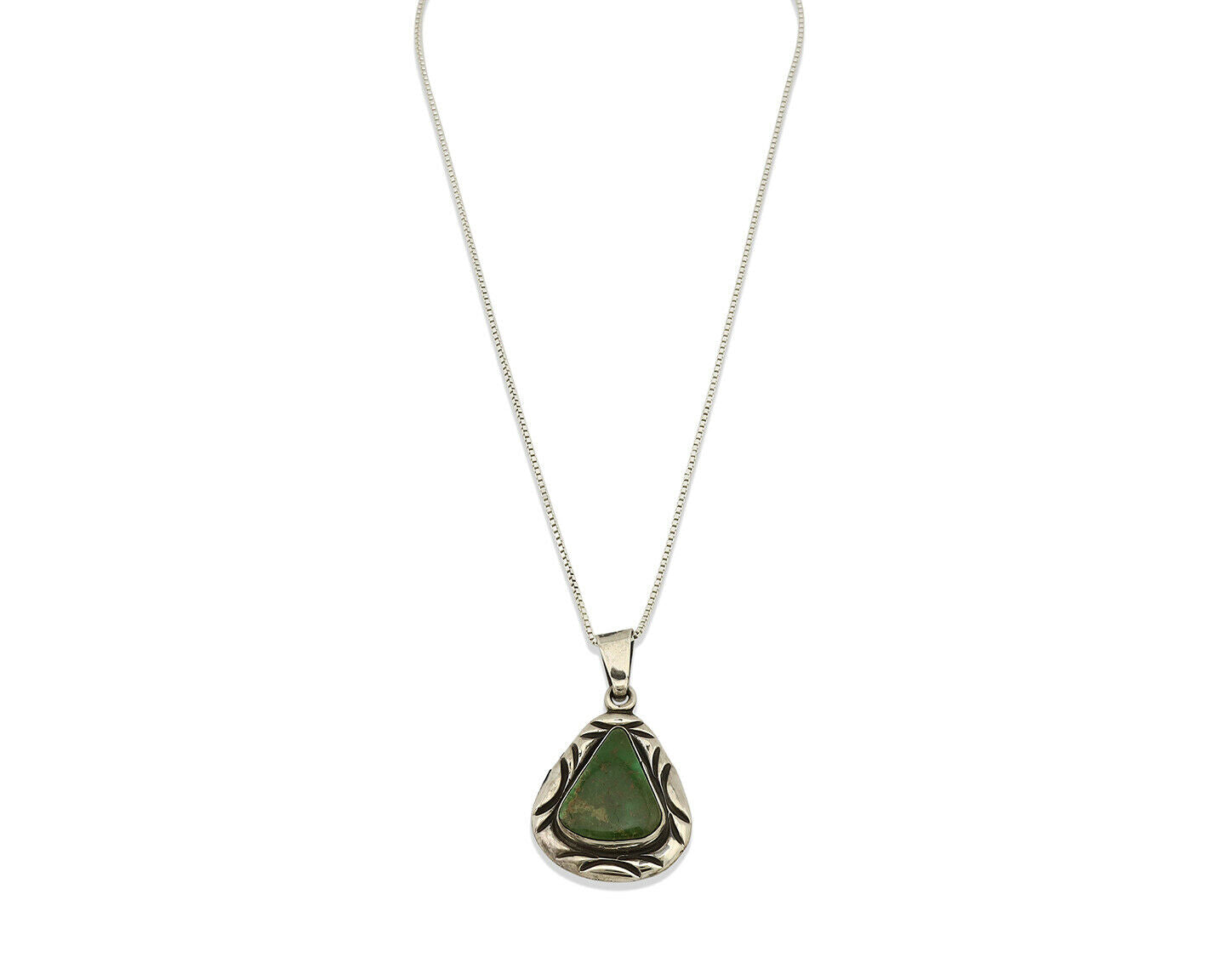 Navajo Necklace .925 Silver Royston Turquoise Signed C Montoya C.1980's