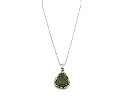 Navajo Necklace .925 Silver Royston Turquoise Signed C Montoya C.1980's