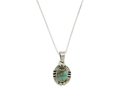Navajo Pendant .925 Silver Kingman Turquoise Artist Signed Gecko C.80's