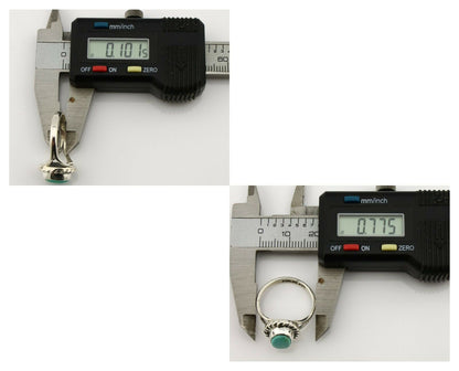 Navajo Ring .925 Silver Kingman Turquoise Artist Signed Gecko C.90's