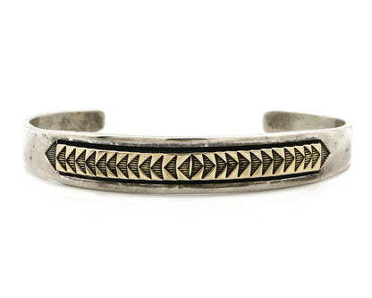 Navajo Bracelet .925 Silver & 14k Solid Gold MM Rogers and LLK Cuff C.80's