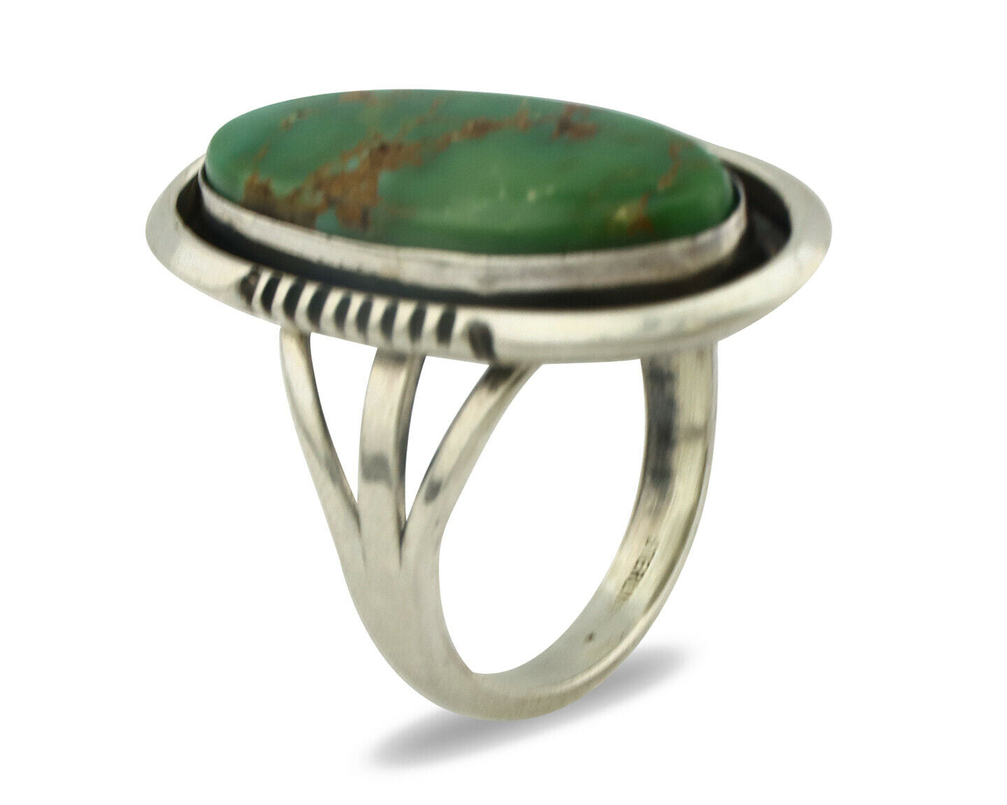 Navajo Ring .925 Silver Royston Turquoise Artist Native American C.80's