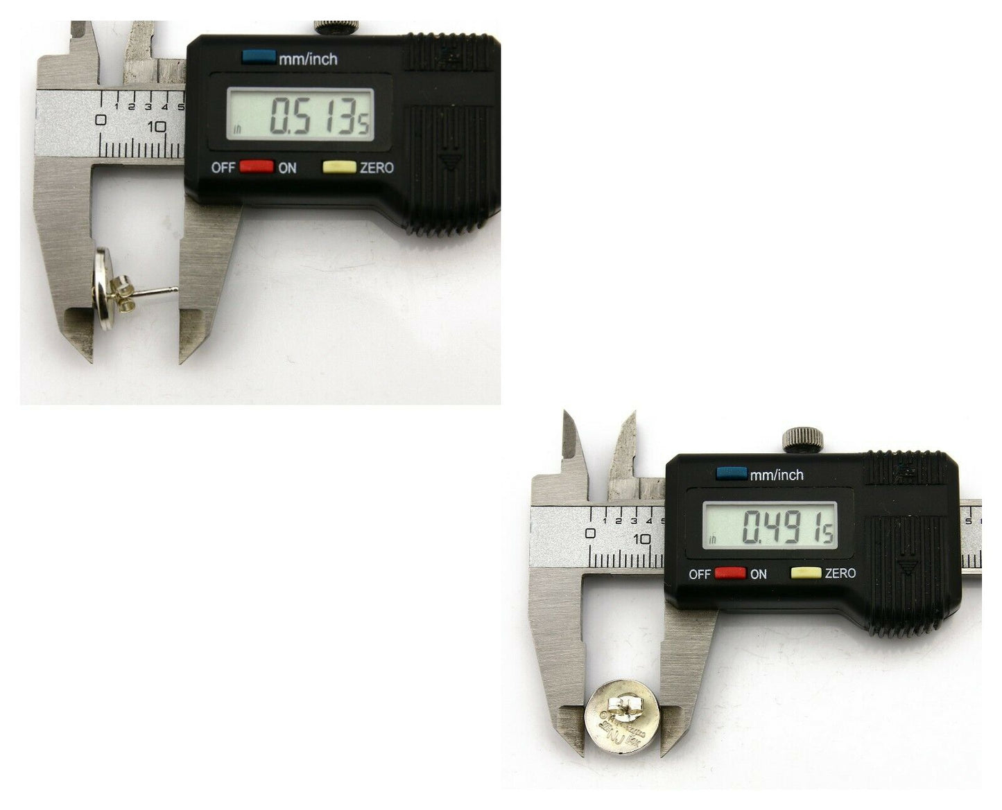 Navajo Eagle Head Earrings .925 Silver 14k SOLID Yellow GOLD MM Rogers & NJ C.80