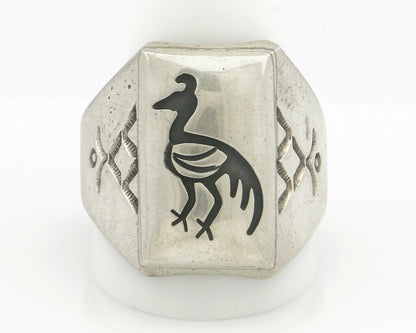 Navajo Road Runner Ring .925 Handmade Native American C.80's