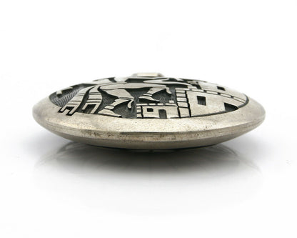 Navajo Spinner Pictograph Spinner Signed Artist TT .925 SOLID Silver Circa 80's