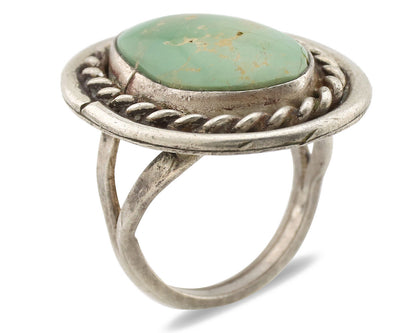 Navajo Ring .925 Silver Royston Turquoise Native American Artist C.1980's