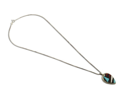 Navajo Handmade Pendant 925 Silver Natural Gemstone Native American Artist C80s