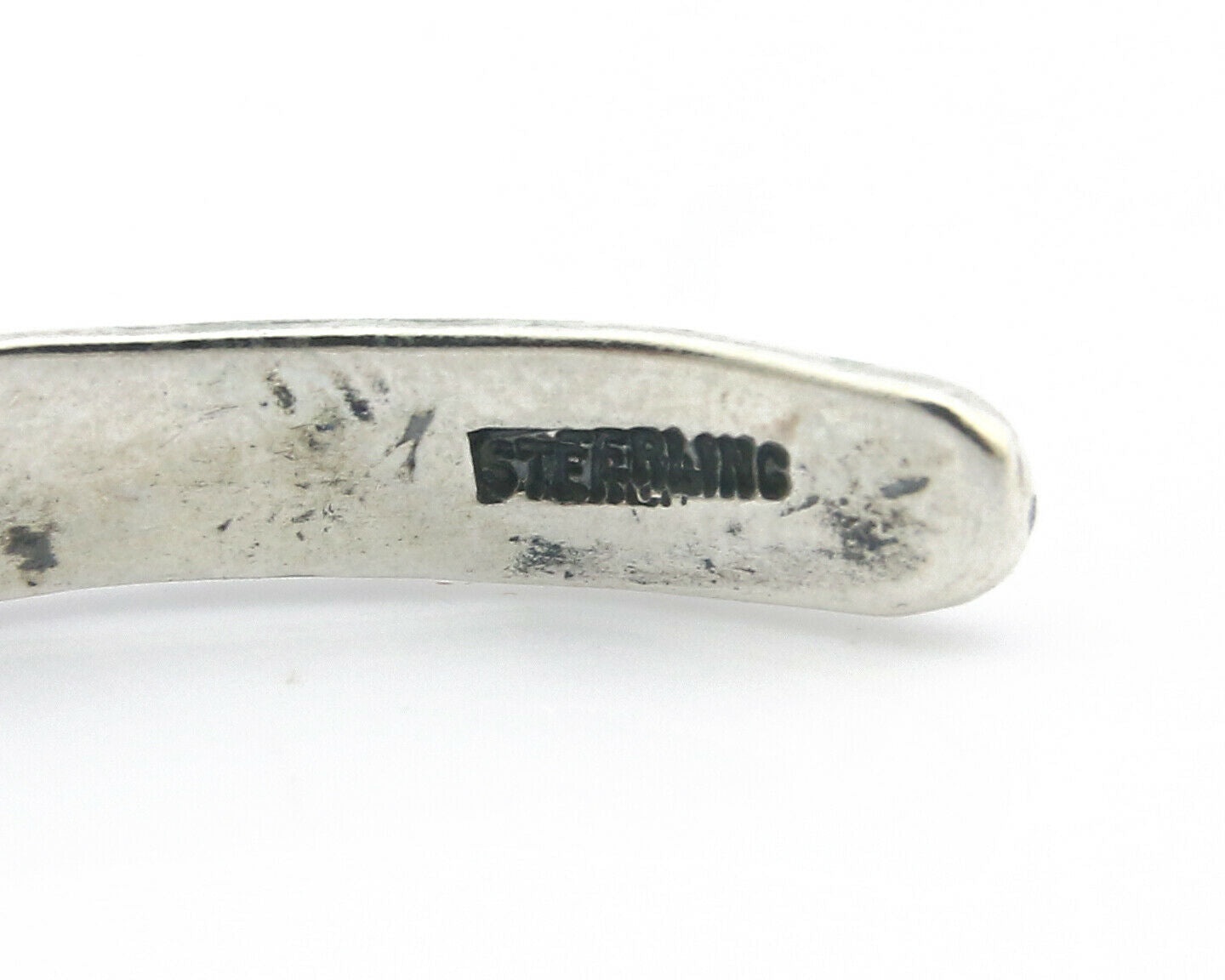 Navajo Bracelet .925 Silver Hand Stamped Arrow Head Artist I Montoya C.80's