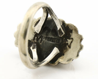 Navajo Ring .925 Silver Arizona Turquoise Signed M Montoya C.80's