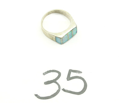 Navajo Ring .925 Silver Opal Artist Native American C.80's