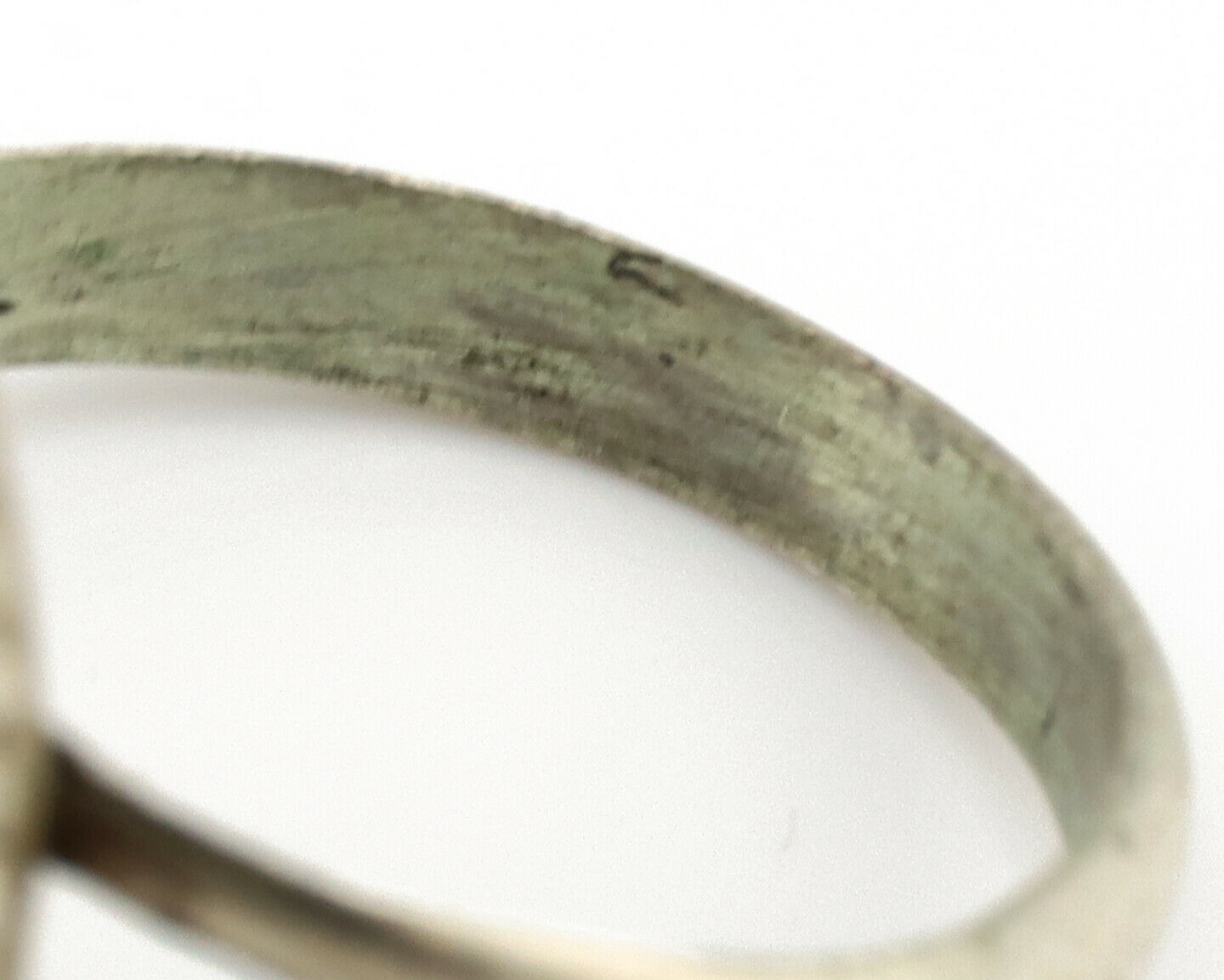 Navajo Ring .925 Silver Manassas Turquoise Artist Native American C.1980's