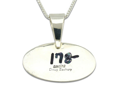 Navajo Necklace .925 Silver Natural Turquoise Signed Doug Zachary C.1980's