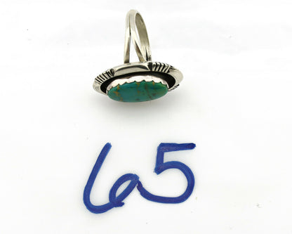 Navajo Ring .925 Silver Kingman Turquoise Artist Signed M Nez C80s