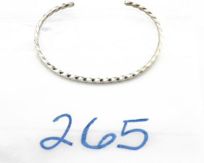 Navajo Bracelet .925 Silver Native American Artist Handmade 3.0 mm wide C.1980's