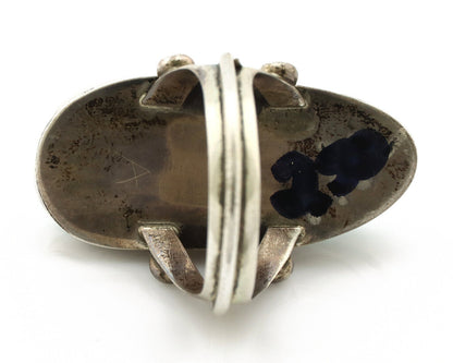 Navajo Ring 925 Silver Natural Blue Turquoise Native American Artist C.1980's