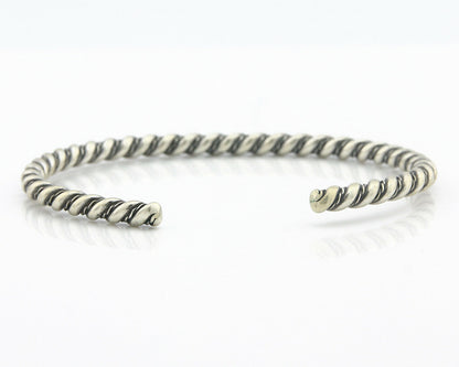 Navajo Bracelet .925 SOLID Silver Handmade Artist Tahe Circa Late 1980's