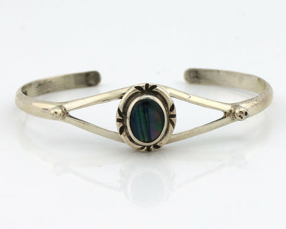 Navajo Bracelet .925 Silver Abalone Native American Artist C.90's
