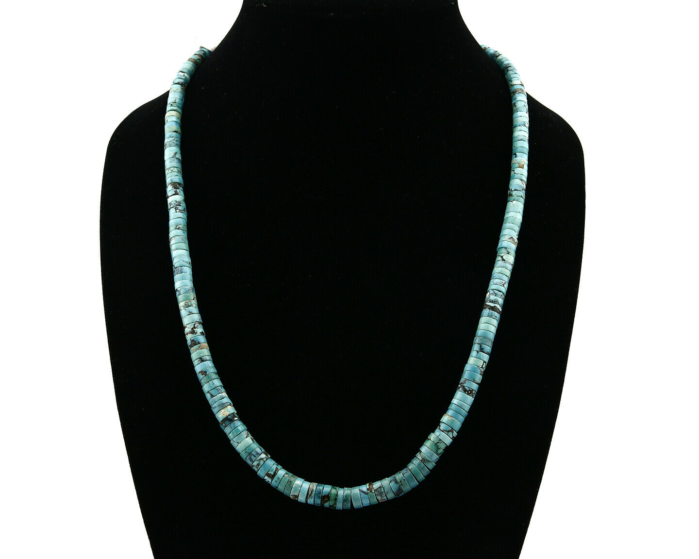 Women's Navajo Necklace .925 Silver Blue Arizona Turquoise & Natural Corals