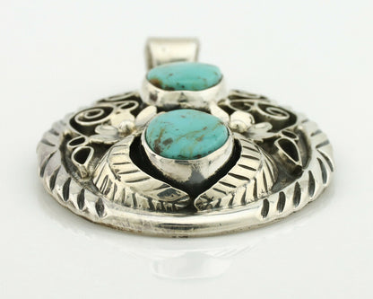 Navajo Necklace .925 Silver Kingman Turquoise Native American C.80's