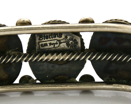 Women's Navajo Turquoise Bracelet .925 Silver Handmade Signed Boyd C.80's