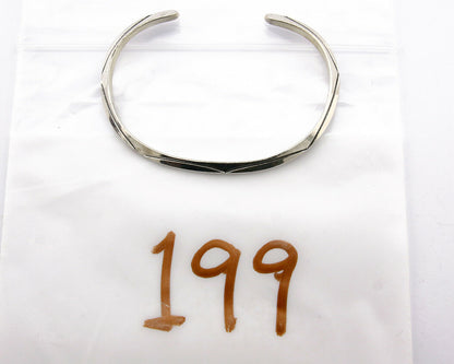Navajo Bracelet .925 Silver Hand Stamped Artist Signed TAHE C.80's
