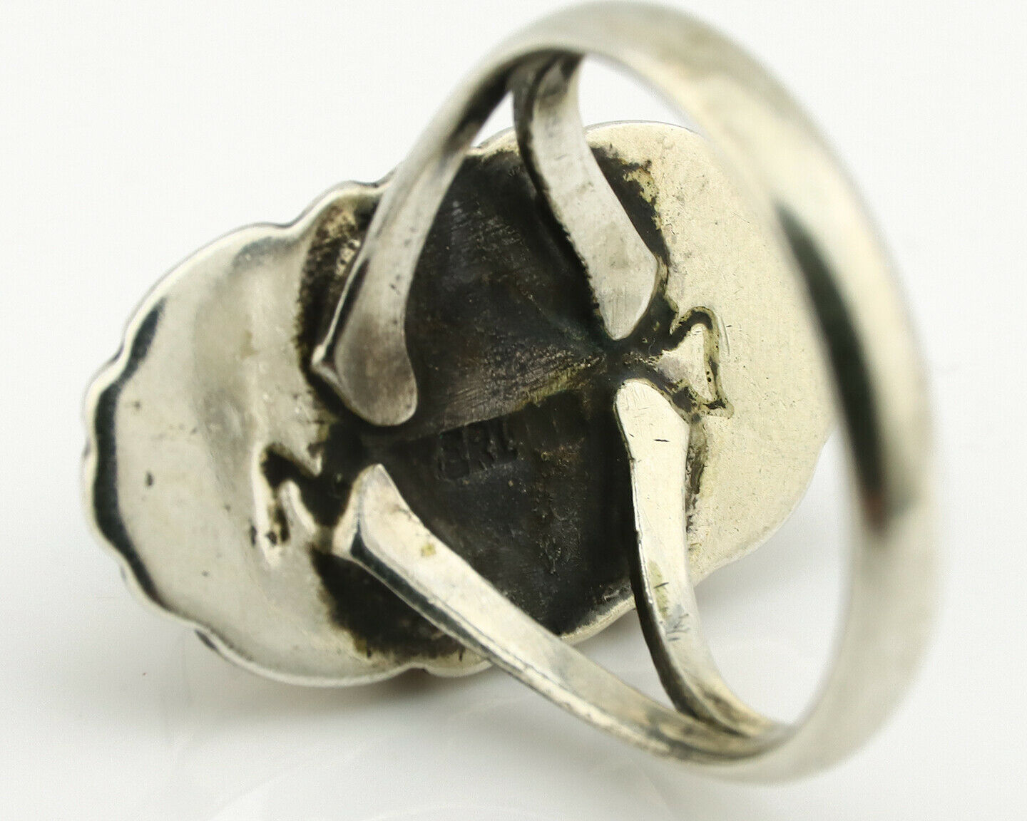 Navajo Ring .925 Silver Arizona Turquoise Signed M Montoya C.80's