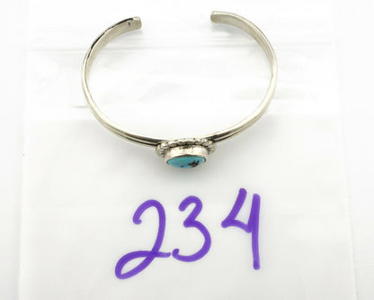 Navajo Bracelet .925 Silver Sleeping Beauty Turquoise Native American C.90's