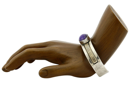 Women's Navajo William Denetdale Bracelet .925 Silver & 14k Gold C.1980's