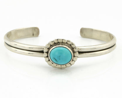Navajo Bracelet .925 Silver Sleeping Beauty Turquoise Native American C.90's