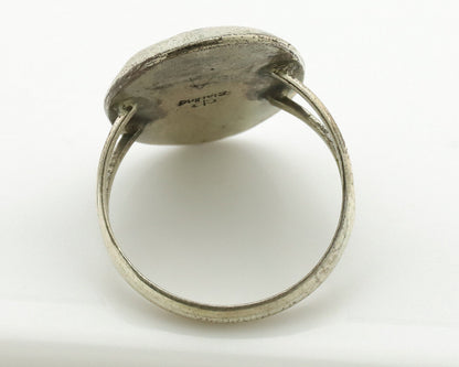 Navajo Ring .925 Silver Sleeping Beauty Turquoise Signed CP C.80's