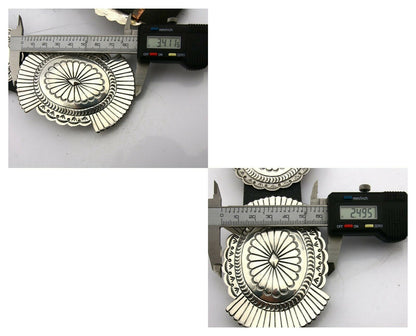 Navajo Concho Belt .925 Silver Hand Stamped Artist Susie James C.80's