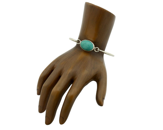 Navajo Bracelet .925 Silver Blue Arizona Turquoise Native American Artist C.90's