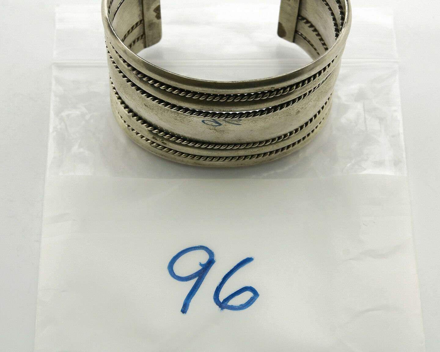 Navajo Bracelet .925 Silver SOLID Handmade Signed Artist Tom Hawk Circa 1980's