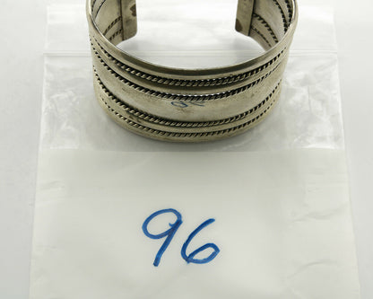 Navajo Bracelet .925 Silver SOLID Handmade Signed Artist Tom Hawk Circa 1980's