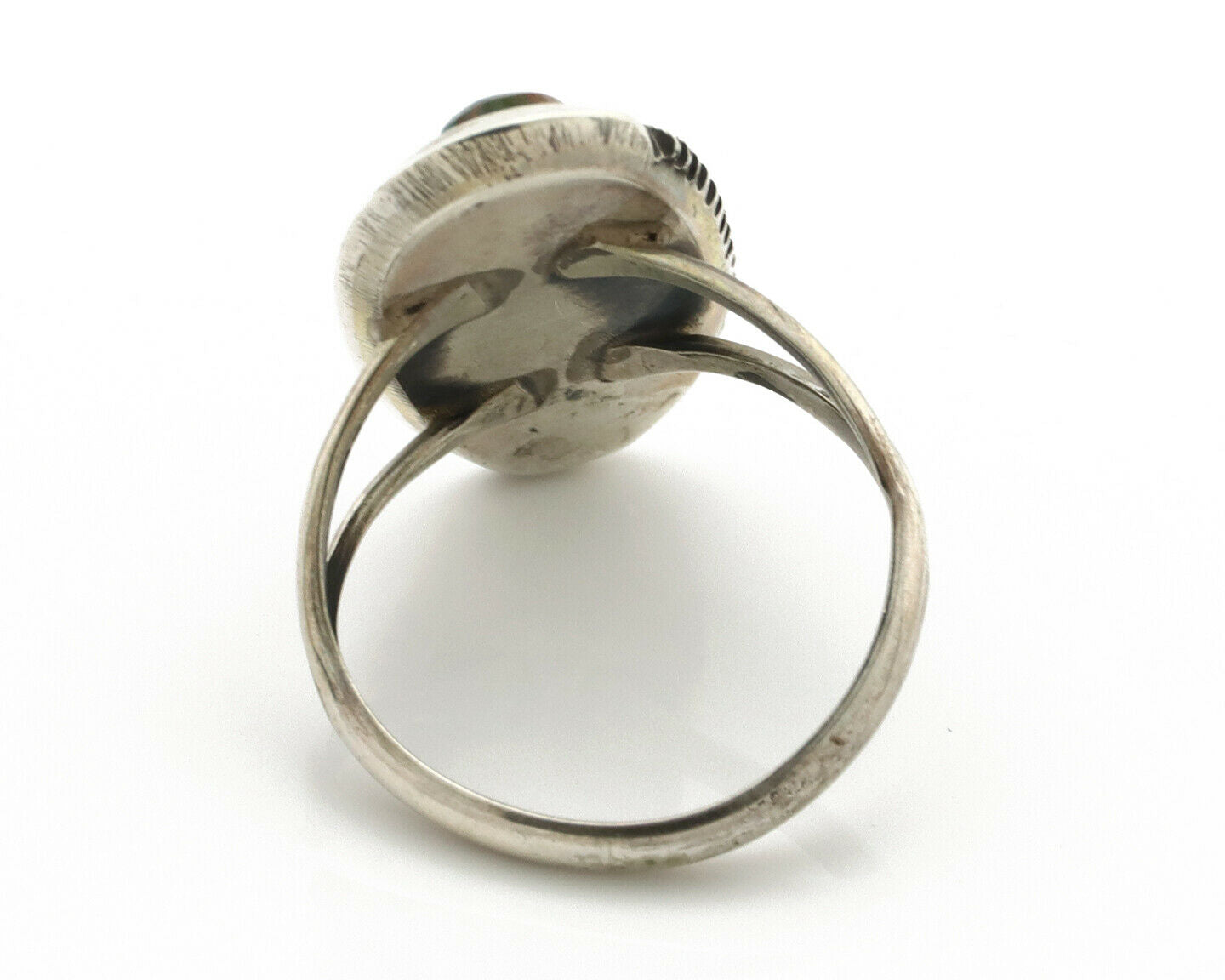 Navajo Ring .925 Silver Turquoise Mountain Native American C.80's