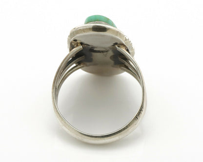 Navajo Ring .925 Silver Arizona Turquoise Native American Artist Handmade C.80's