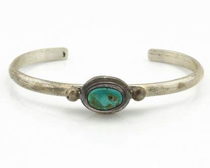 Navajo Bracelet .925 Silver Bisbee Turquoise Native American Artist C.90's