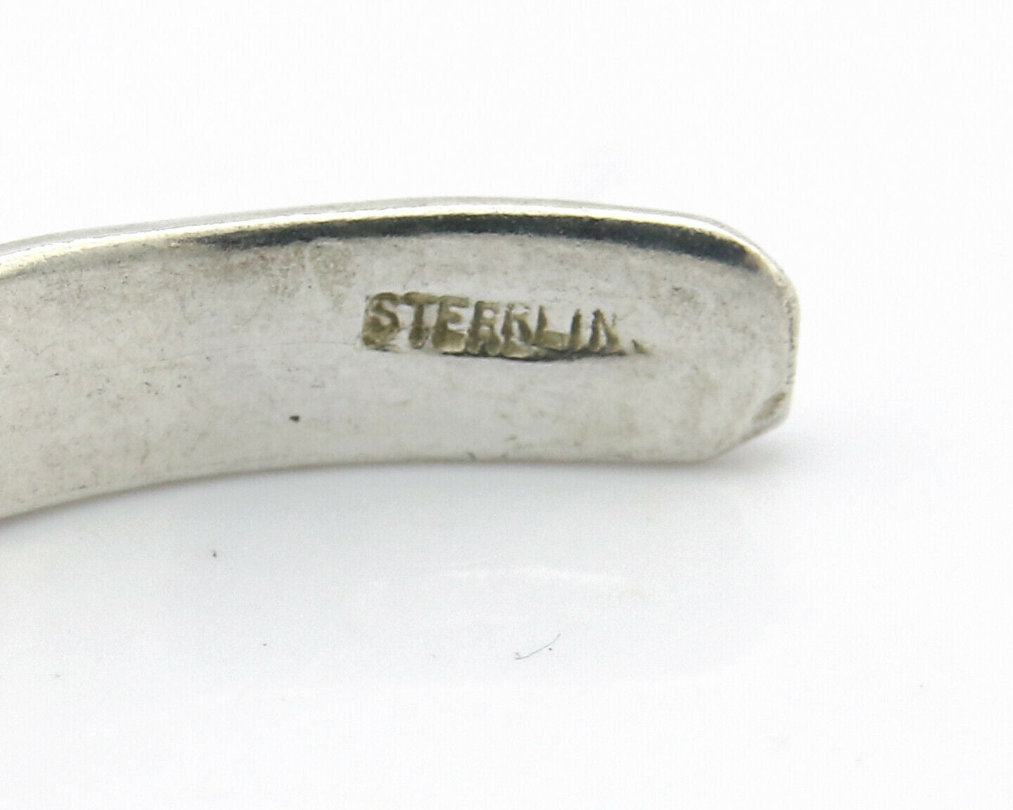 Navajo Bracelet .925 Silver Hand Stamped Arrow Head Artist Montoya C.80's