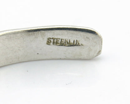 Navajo Bracelet .925 Silver Hand Stamped Arrow Head Artist Montoya C.80's