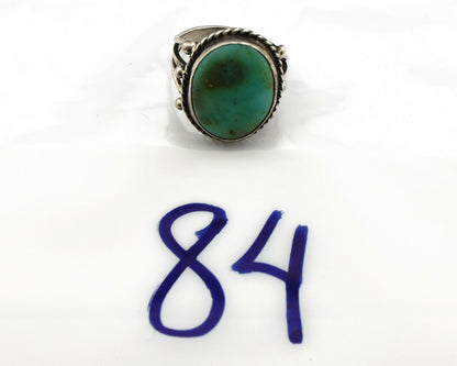 Navajo Ring .925 Silver Arizona Turquoise Handmade Native American Artist C80s