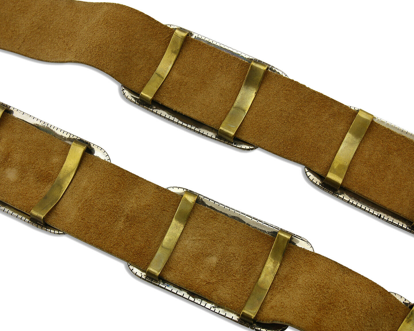 Navajo Concho Belt .925 Silver Blue Gem Turquoise Signed J.S. Circa 80's