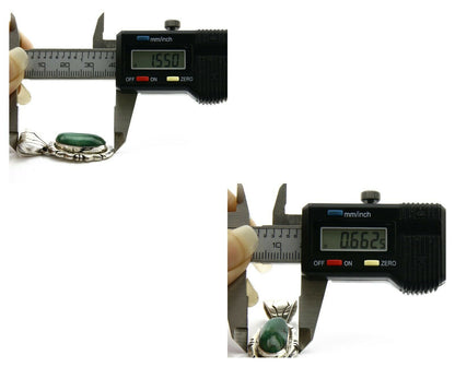 Navajo Pendant .925 Silver Royston Turquoise Signed Artist BH C.80's