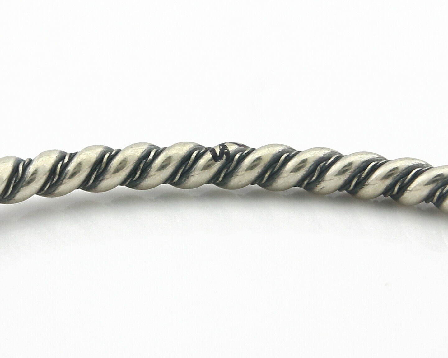 Navajo Bracelet .925 SOLID Silver Handmade Artist Tahe Circa Late 1980's