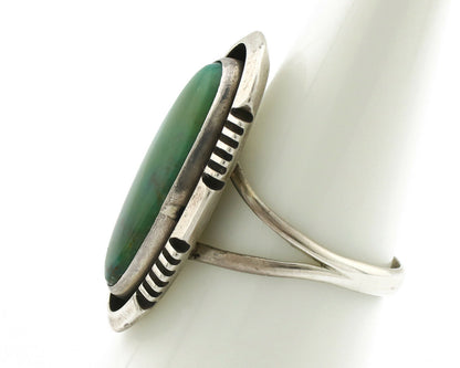Navajo Ring .925 Silver Royston Turquoise Native American Artist Handmade C.80's