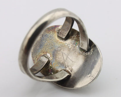 Navajo Handmade Ring 925 Silver Southwest Turquoise Native Artist C.80's