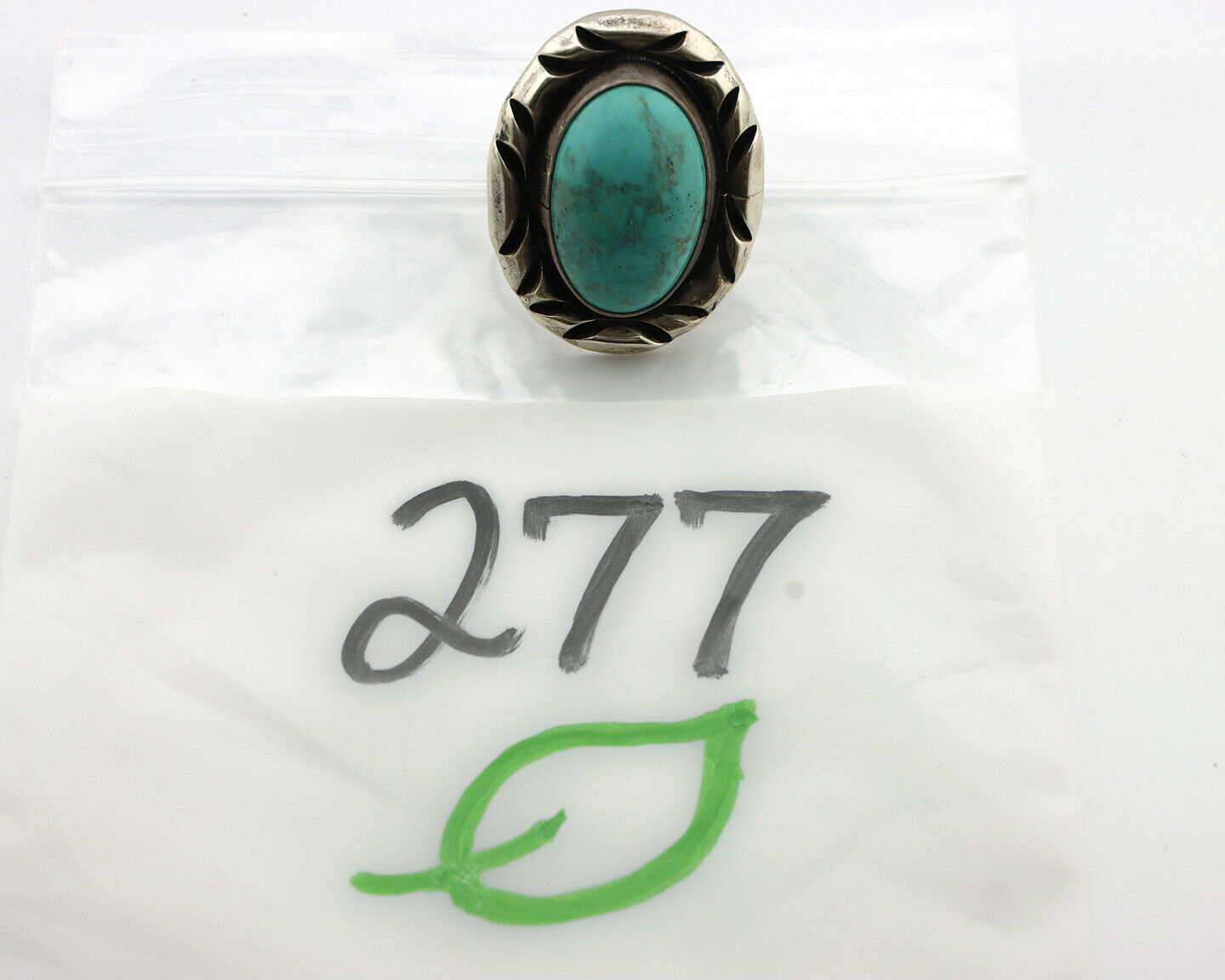 Navajo Ring 925 Silver Turquoise Mountain Artist Signed C Montoya C.80's
