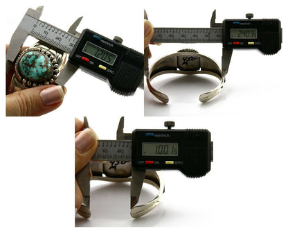 Navajo Bracelet .925 Silver Royston Turquoise Artist Native C.80's