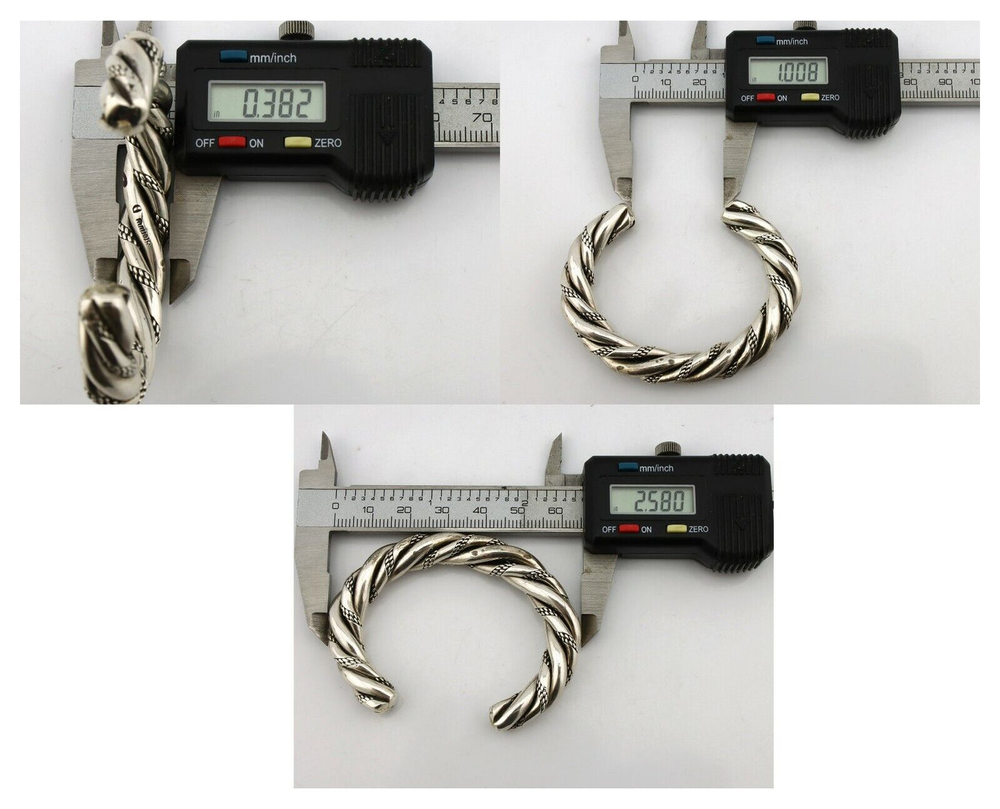 Navajo Handmade Bracelet .925 SOLID Silver Artist Signed D Circa 1980's