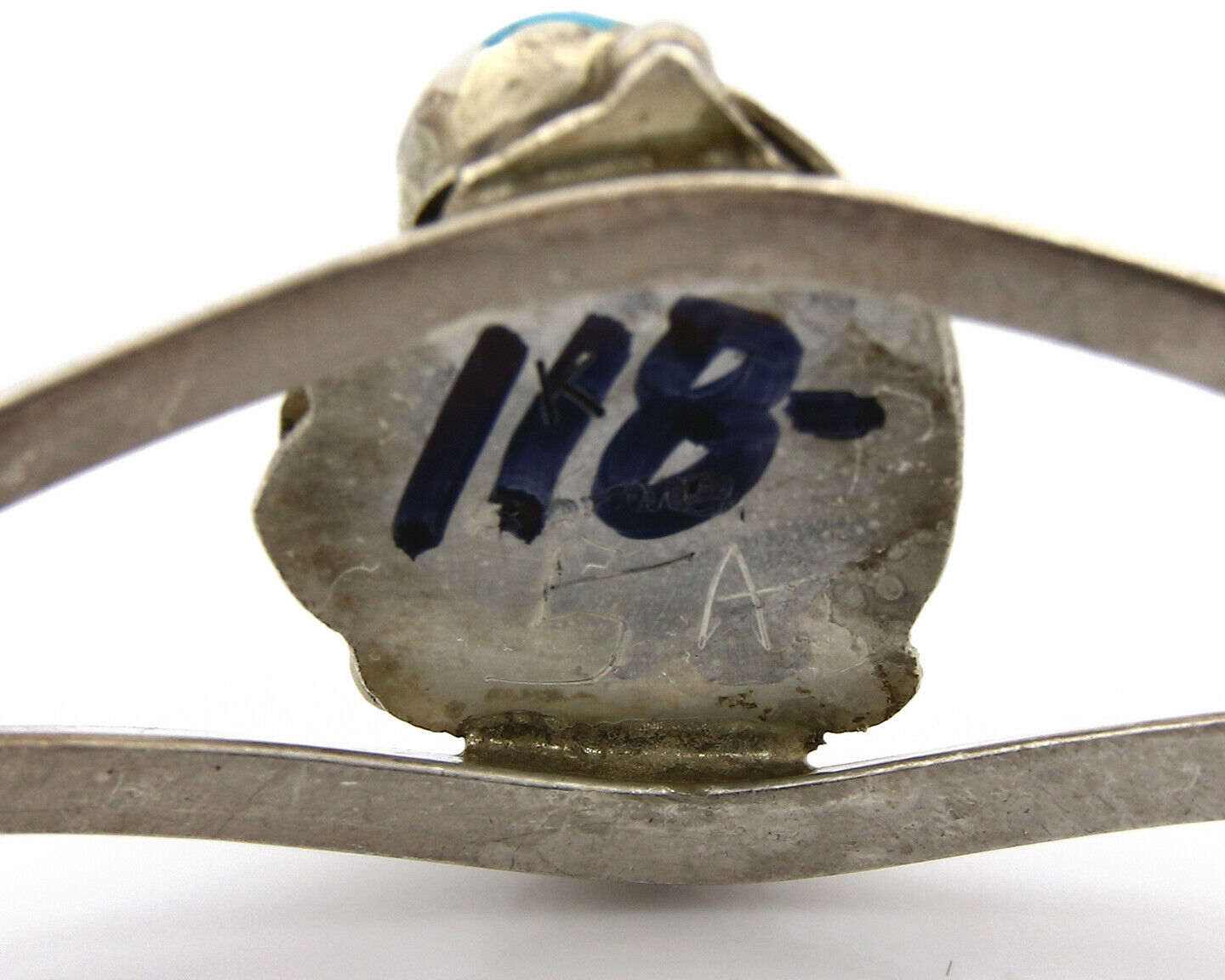 Navajo Bracelet 925 Silver Sleeping Beauty Turquoise Native Cuff C.80's